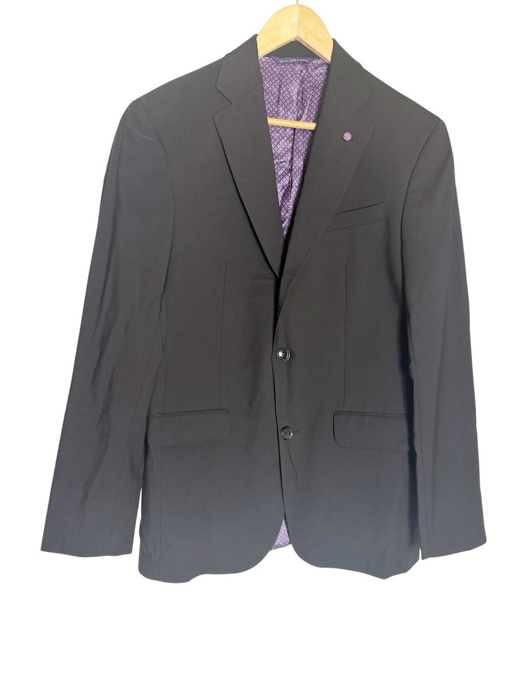 Ted Baker London Endurance Jay Trim Fit Black 100% Wool Suit Jacket Size 38R